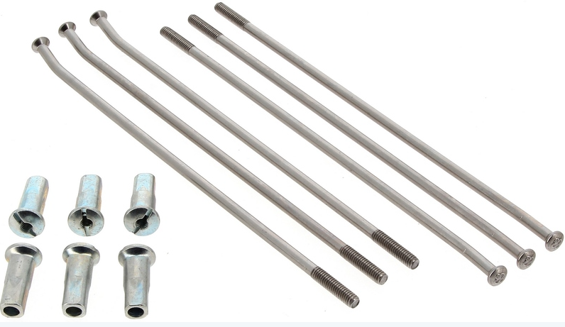 Спици и нипели RFX 17" Spokes set - Silver/Silver 36 spokes